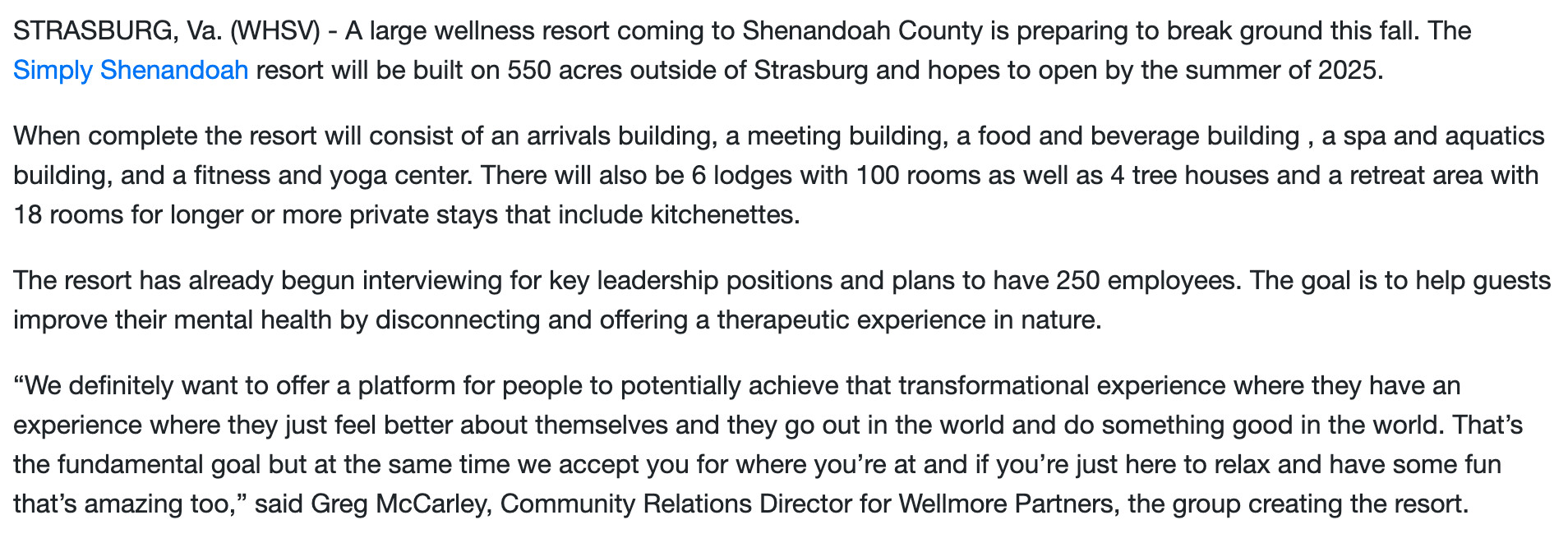 Simply Shenandoah Nature Retreat & Wellness Resort